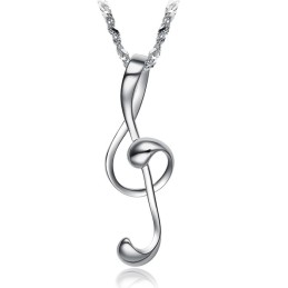Collar De Titanio Con Baño De Platino Y Notación Musical Femenina De Reputación Confiable