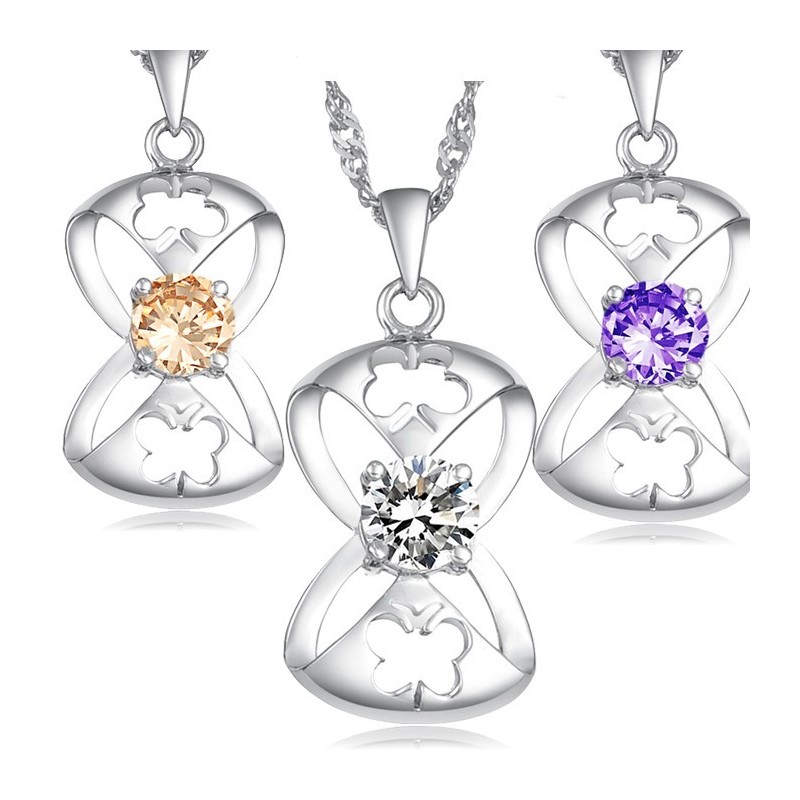 Collar De Titanio Con Baño De Platino Y Forma De Mariposa Para Mujer Con Amplia Variedad Collar De Titanio Con Baño De Platino Y Forma De Mariposa Para Mujer Con Amplia Variedad
