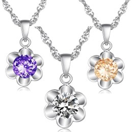 Collar De Titanio Con Baño De Platino Puro Y Diamantes Para Mujer, La Reina De La Calidad