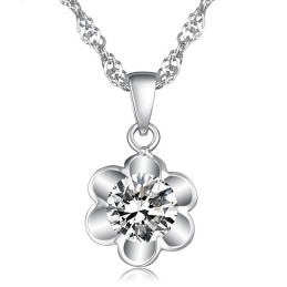 Collar De Titanio Con Baño De Platino Puro Y Diamantes Para Mujer, La Reina De La Calidad