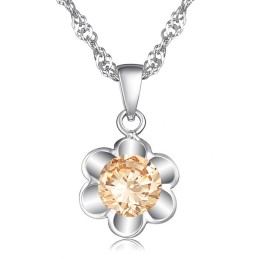 Collar De Titanio Con Baño De Platino Puro Y Diamantes Para Mujer, La Reina De La Calidad