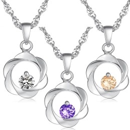 Collar Elegante De Titanio Con Baño De Platino Y Diamantes Para Mujer, Con Calidad Y Cantidad Garantizadas.
