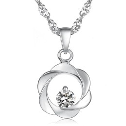 Collar Elegante De Titanio Con Baño De Platino Y Diamantes Para Mujer, Con Calidad Y Cantidad Garantizadas.