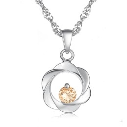 Collar Elegante De Titanio Con Baño De Platino Y Diamantes Para Mujer, Con Calidad Y Cantidad Garantizadas.