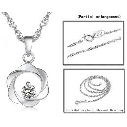Collar Elegante De Titanio Con Baño De Platino Y Diamantes Para Mujer, Con Calidad Y Cantidad Garantizadas.