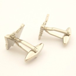 Gemelos De Mariposa De Titanio Con Diamantes