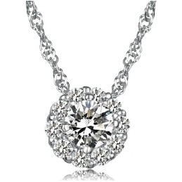Conocido Por Su Excelente Calidad De Collar De Titanio Con Baño De Platino Para Mujer