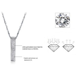 Collar De Titanio Con Baño De Platino Para Mujer Con Amplia Variedad