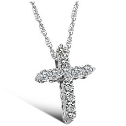 Collar De Titanio Con Baño De Platino Y Diamantes De Imitación Para Mujer, De Gran Reputación