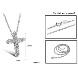 Collar De Titanio Con Baño De Platino Y Diamantes De Imitación Para Mujer, De Gran Reputación