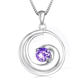 Collar De Titanio Con Baño De Platino Y Diamantes De Alta Calidad Para Mujer.