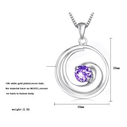 Collar De Titanio Con Baño De Platino Y Diamantes De Alta Calidad Para Mujer.