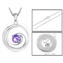 Collar De Titanio Con Baño De Platino Y Diamantes De Alta Calidad Para Mujer.