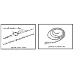 Collar De Titanio Con Baño De Platino Para Mujer, De Calidad Estable Y Conciso.