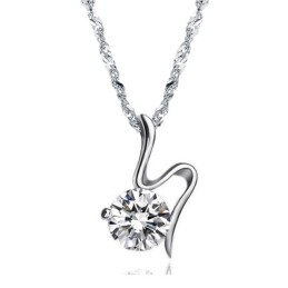 Collar De Titanio Con Baño De Platino Retro Para Mujer De Alta Calidad