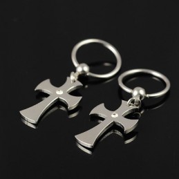 Pendientes De Cruz De Titanio Para Hombre