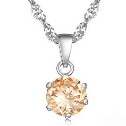 Collar De Titanio Con Baño De Platino Y Diamantes Para Mujer, De Calidad Estable