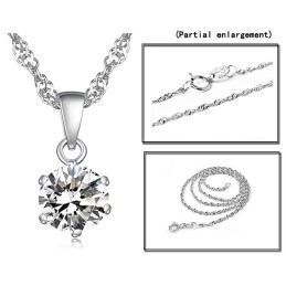 Collar De Titanio Con Baño De Platino Y Diamantes Para Mujer, De Calidad Estable