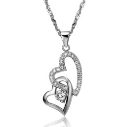 Collar De Titanio Con Baño De Platino Y Forma De Corazón Para Mujer, La Reina De La Calidad