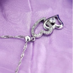 Collar De Titanio Con Baño De Platino Y Forma De Corazón Para Mujer, La Reina De La Calidad