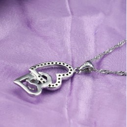 Collar De Titanio Con Baño De Platino Y Forma De Corazón Para Mujer, La Reina De La Calidad