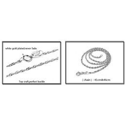 Collar De Titanio Con Baño De Platino Y Forma De Trébol Para Mujer, Duradero Y De Uso Frecuente.