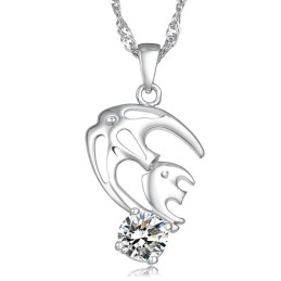 Collar De Titanio Con Baño De Platino Hipoalergénico Para Mujer, Fácil De Usar