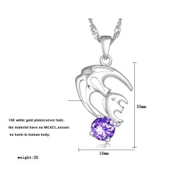 Collar De Titanio Con Baño De Platino Hipoalergénico Para Mujer, Fácil De Usar