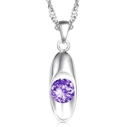 Collar De Titanio Con Baño De Platino Y Diamantes Para Mujer, Con Calidad Y Cantidad Garantizadas