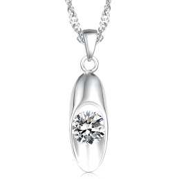 Collar De Titanio Con Baño De Platino Y Diamantes Para Mujer, Con Calidad Y Cantidad Garantizadas