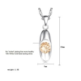 Collar De Titanio Con Baño De Platino Y Diamantes Para Mujer, Con Calidad Y Cantidad Garantizadas