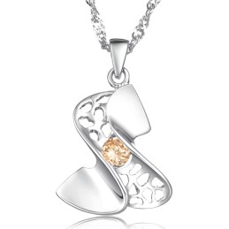 Collar De Titanio Con Baño De Platino De Alta Calidad Para Mujer