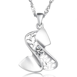 Collar De Titanio Con Baño De Platino De Alta Calidad Para Mujer