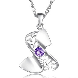 Collar De Titanio Con Baño De Platino De Alta Calidad Para Mujer