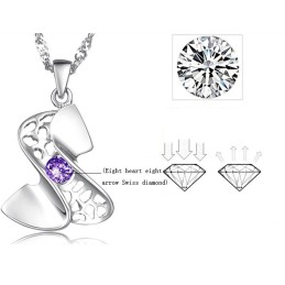 Collar De Titanio Con Baño De Platino De Alta Calidad Para Mujer