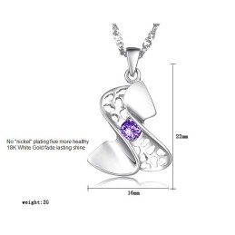 Collar De Titanio Con Baño De Platino De Alta Calidad Para Mujer