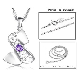 Collar De Titanio Con Baño De Platino De Alta Calidad Para Mujer