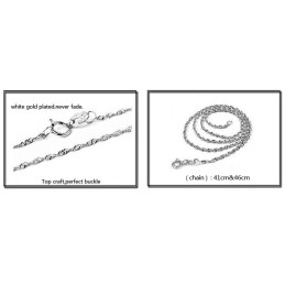Collar De Titanio Con Baño De Platino Y Diamantes De Imitación En Forma De Rosa Para Mujer De La Reina De La Calidad