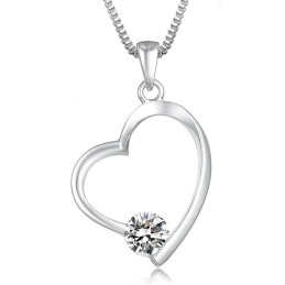 Collar De Titanio Con Baño De Platino Y Diamantes Para Mujer.