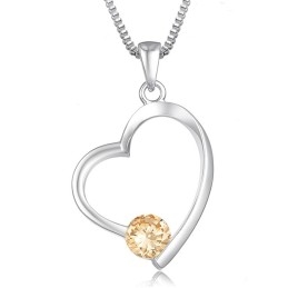 Collar De Titanio Con Baño De Platino Y Diamantes Para Mujer.