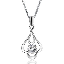 Collar De Titanio Con Baño De Platino Y Diamantes Para Mujer, Con Calidad Y Cantidad Garantizadas