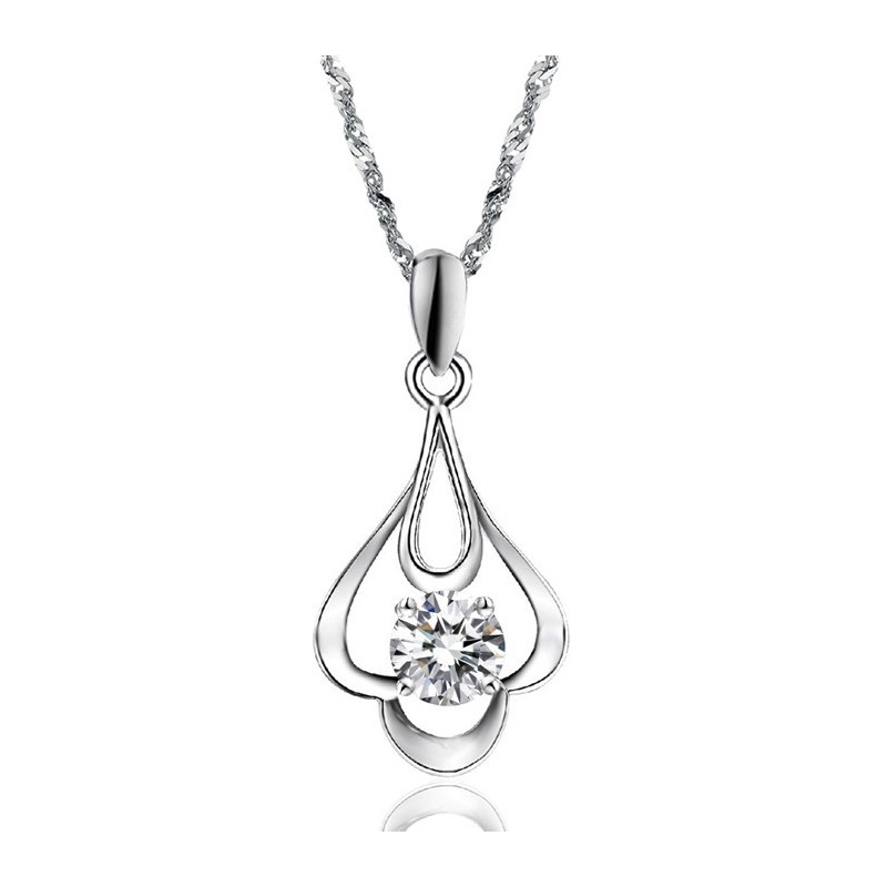 Collar De Titanio Con Baño De Platino Y Diamantes Para Mujer, Con Calidad Y Cantidad Garantizadas