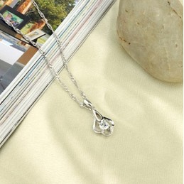 Collar De Titanio Con Baño De Platino Y Diamantes Para Mujer, Con Calidad Y Cantidad Garantizadas