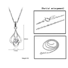 Collar De Titanio Con Baño De Platino Y Diamantes Para Mujer, Con Calidad Y Cantidad Garantizadas