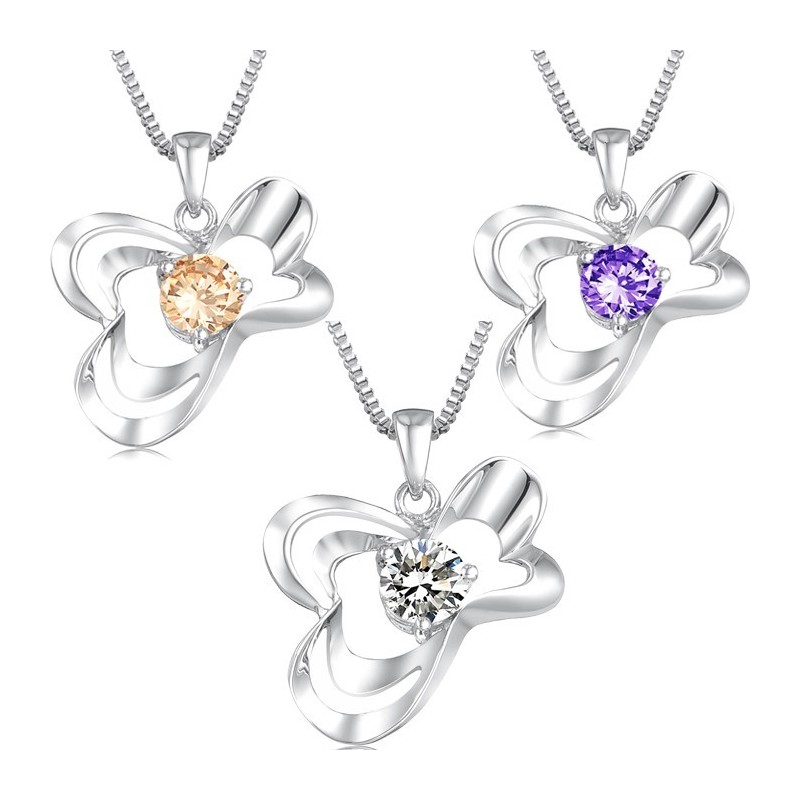Collar De Titanio Con Baño De Platino Y Diamantes Para Mujer De Excelente Calidad. Collar De Titanio Con Baño De Platino Y Diamantes Para Mujer De Excelente Calidad.