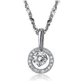 Collar De Titanio Con Baño De Platino Para Mujer, La Reina De La Calidad