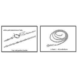 Collar De Titanio Con Baño De Platino Para Mujer, La Reina De La Calidad