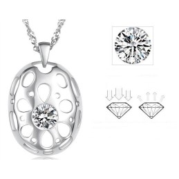 Collar De Titanio Con Baño De Platino Hipoalergénico Para Mujeres De Renombre Mundial