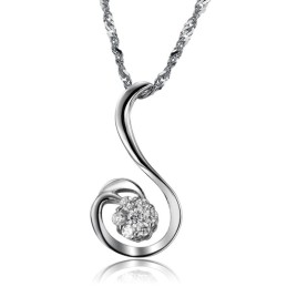 Collar De Titanio Con Baño De Platino Y Forma De Fénix Para Mujer De Alta Calidad