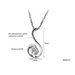 Collar De Titanio Con Baño De Platino Y Forma De Fénix Para Mujer De Alta Calidad